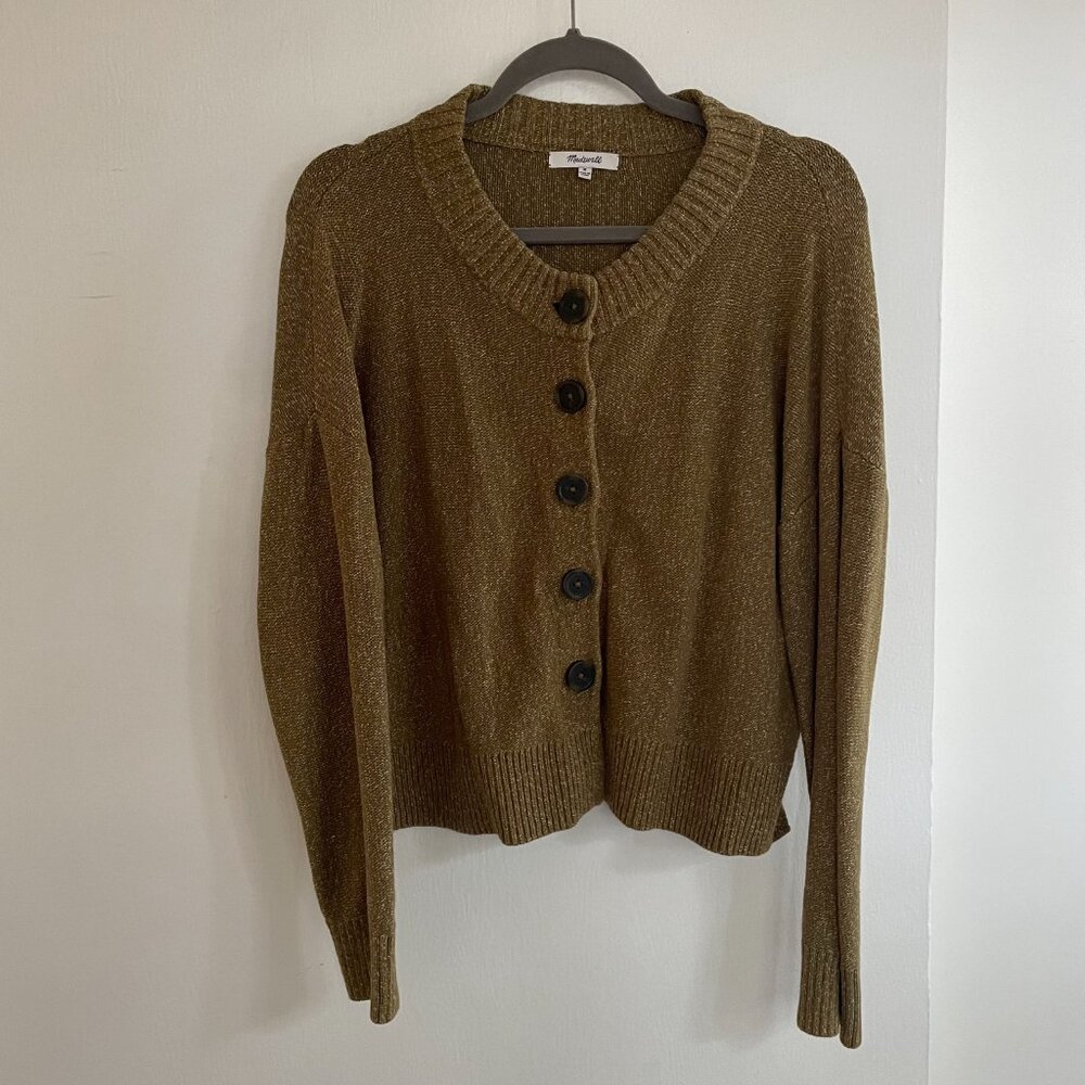 Madewell Olive Green Button Up Cardigan